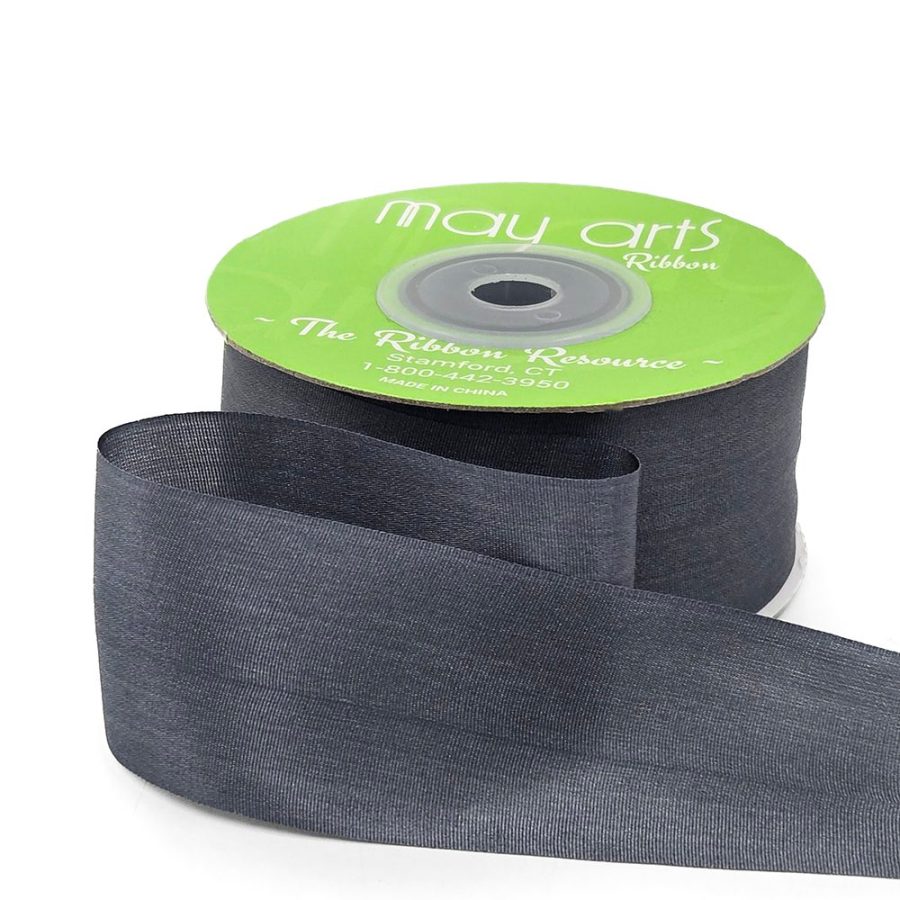1.25 Inch 100% Hand-Dyed Silk Ribbon with Woven Edge – SK-5-71 BLACKENED PEARL