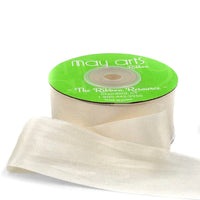 1.25 Inch 100% Hand-Dyed Silk Ribbon with Woven Edge – SK-5-72 MOTHER OF PEARL
