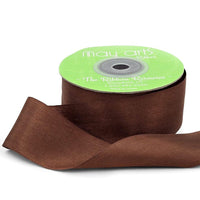 1.25 Inch 100% Hand-Dyed Silk Ribbon with Woven Edge – SK-5-92 MILK CHOCOLATE