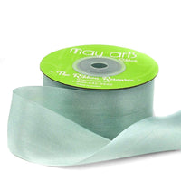 1.25 Inch 100% Hand-Dyed Silk Ribbon with Woven Edge – SK-5-94 – ROBINS EGG BLUE