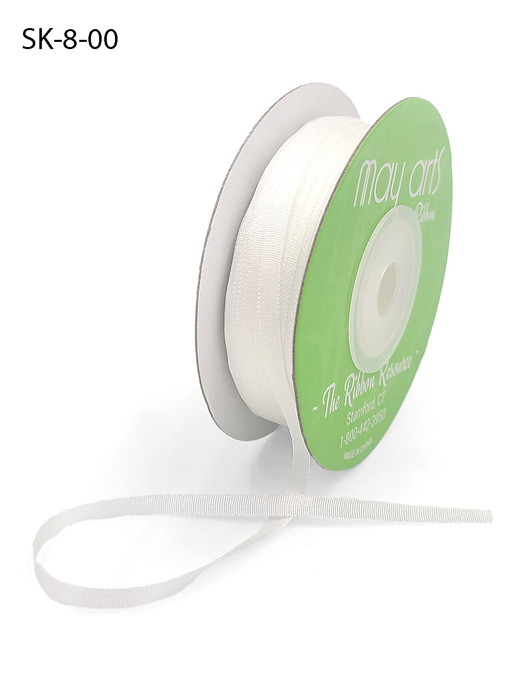 1/8 Inch 100% Hand-Dyed Silk Ribbon with Woven Edge – SK-8-00 NON-DYED (No Dye Applied, For Customers Looking To Dye Their Own Colors)