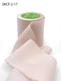 2 Inch 100% Silk Crepe with Frayed Edge (NON-DYED and HAND-DYED) – SKCF-2-17 PINK