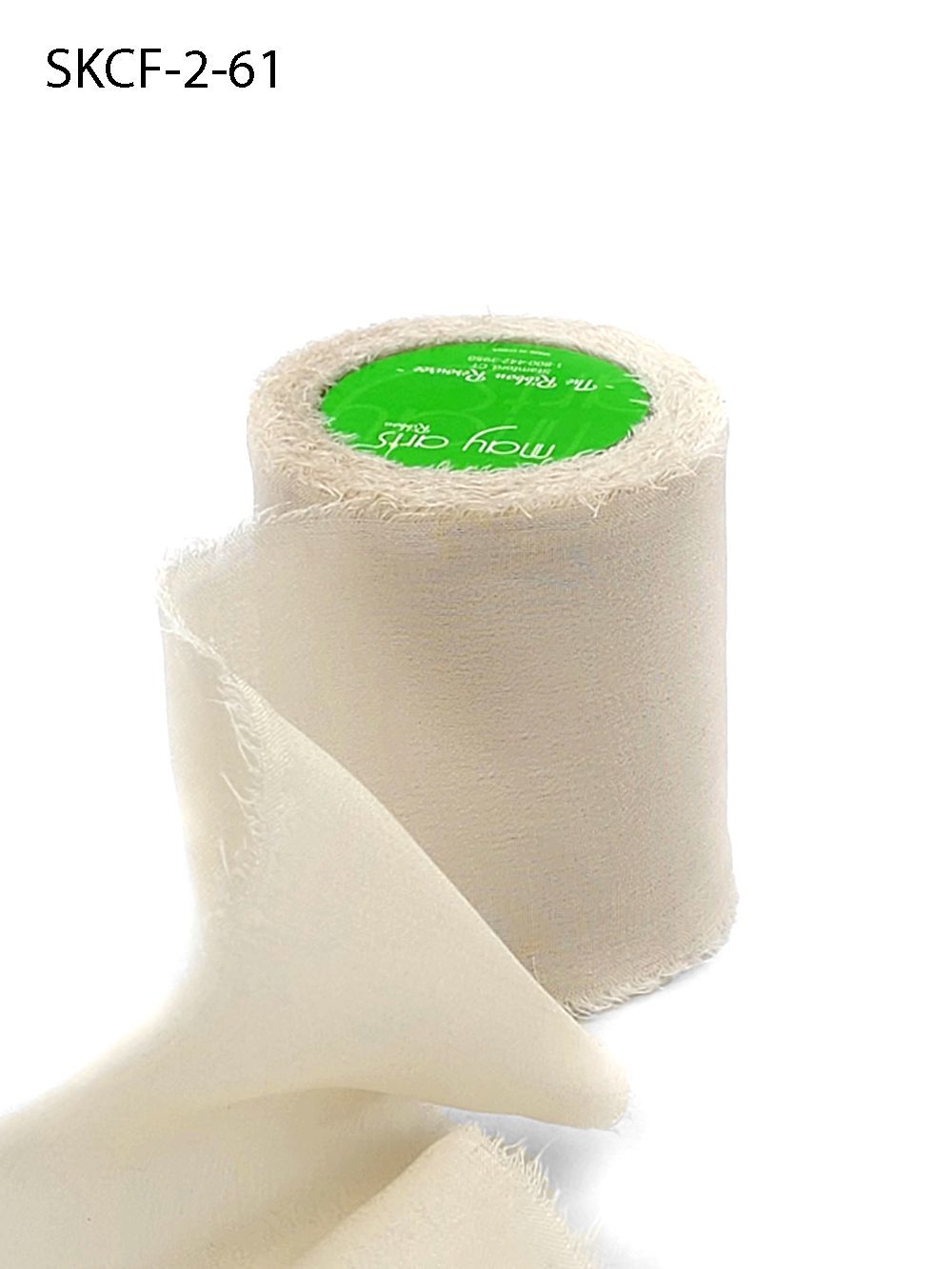 2 Inch 100% Silk Crepe with Frayed Edge (NON-DYED and HAND-DYED) – SKCF-2-61 LIGHT BEIGE