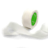 5/8 Inch 100% Silk Crepe with Frayed Edge (NON-DYED and HAND-DYED) – SKCF-58-00 Non-Dyed (White)