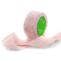 5/8 Inch 100% Silk Crepe with Frayed Edge (NON-DYED and HAND-DYED) – SKCF-58-65 WOODROSE