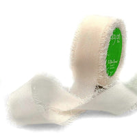 5/8 Inch 100% Silk Crepe with Frayed Edge (NON-DYED and HAND-DYED) – SKCF-58-72 MOTHER OF PEARL