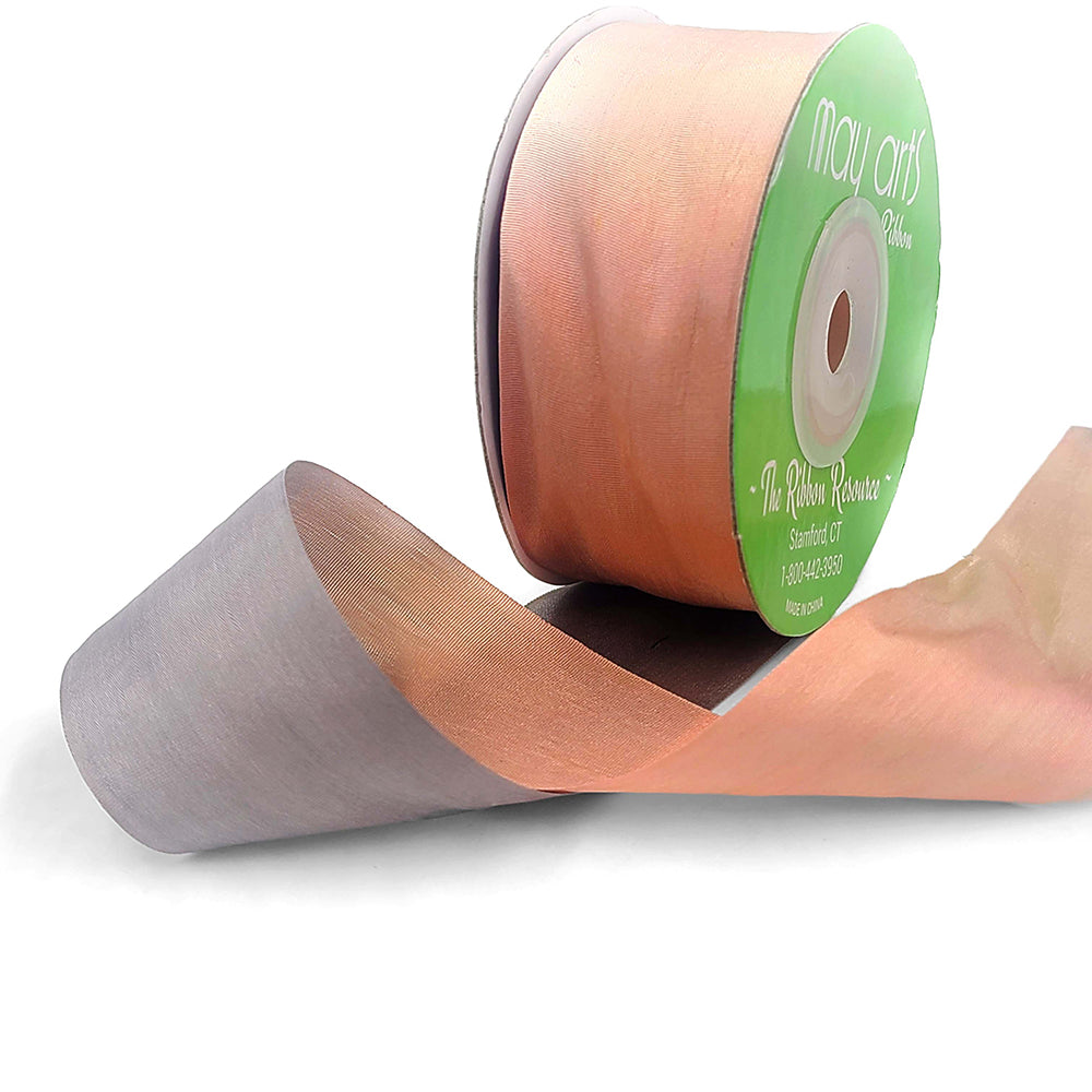 1.25 Inch 100% Hand-Dyed Variegated (multi-color) Silk Ribbon with Woven Edge – SKM-5-31 Grey/Taupe