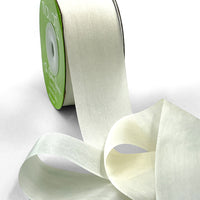 1.25 Inch 100% Hand-Dyed Variegated (multi-color) Silk Ribbon with Woven Edge – SKM-5-68 Quiet Grey/Mother of Pearl