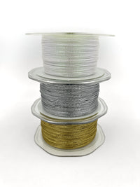 1 Millimeter Metallic String Cord Ribbon – SM1-01 – IRIDESCENT WHITE