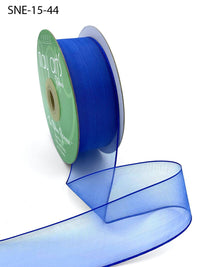 1.5 Inch Soft Sheer Ribbon with Thin Solid Edge – SNE-15-44 ROYAL BLUE