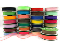 ~3/4 Inch Soft Sheer Ribbon with Thin Solid Edge