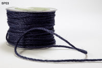 1/8 Inch 100% Jute Burlap Twisted Rope Cord Ribbon – SP03 – NAVY