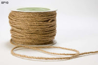 1/8 Inch 100% Jute Burlap Twisted Rope Cord Ribbon – SP10 – NATURAL