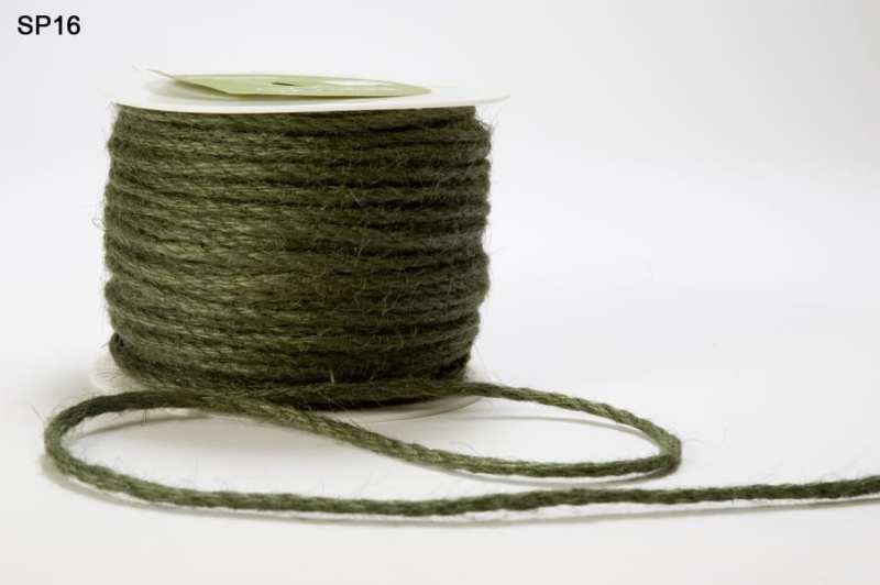1/8 Inch 100% Jute Burlap Twisted Rope Cord Ribbon – SP16 – OLIVE