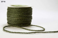 1/8 Inch 100% Jute Burlap Twisted Rope Cord Ribbon – SP16 – OLIVE