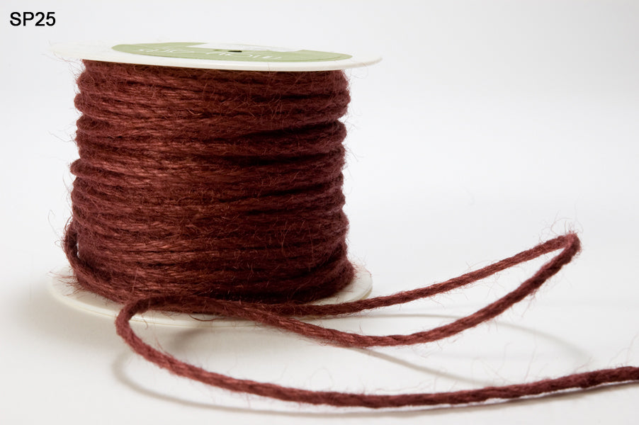 1/8 Inch 100% Jute Burlap Twisted Rope Cord Ribbon – SP25 – MARSALA