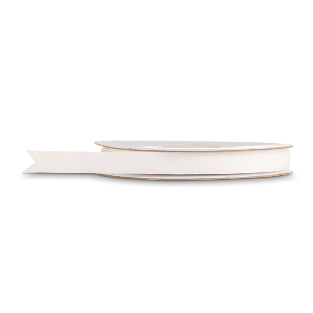 0.5" X 10 Yds White Velvet Ribbon