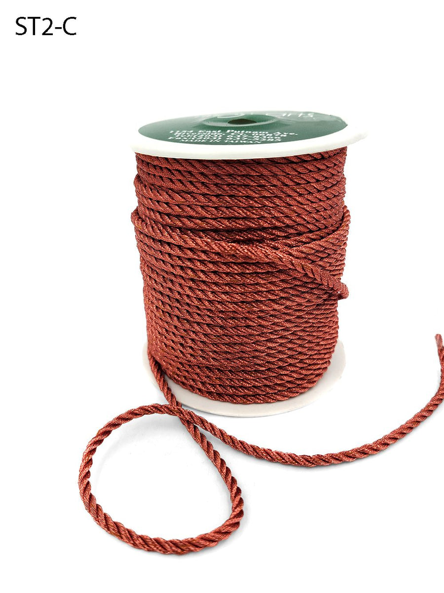 2 Millimeter Twisted Cording Ribbon – ST2-C COPPER METALLIC