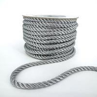 6 Millimeter Twisted Cord Ribbon – ST6S – METALLIC SILVER