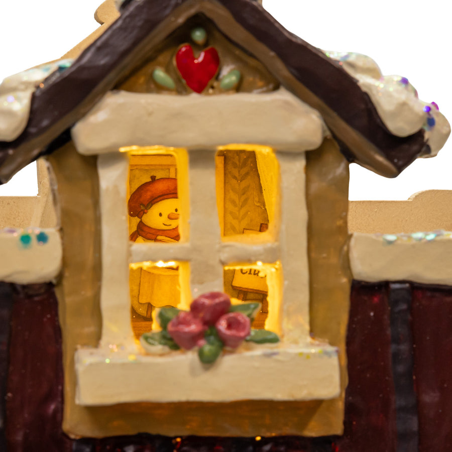 12.3" Light Up Snow Town Café© Table Piece