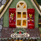 11.5" Light Up Snow Town Santa Kringle Cottage Table Piece