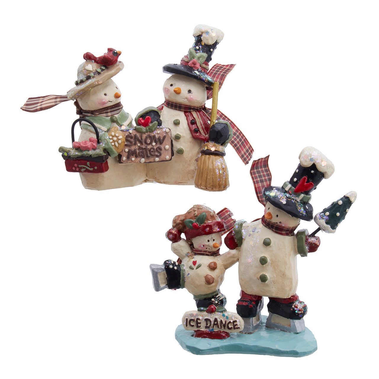 4.5-5.25" Snow Town Snow-Mates & Ice Skater Table Pieces