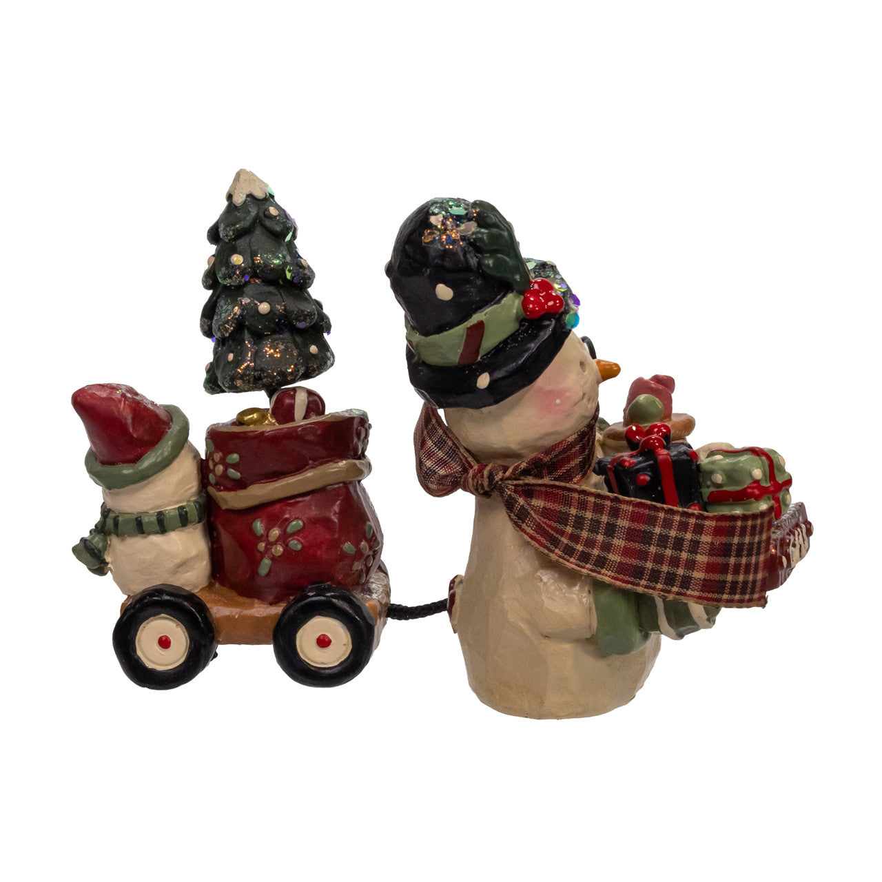 4" Snow Town Gift Give Snowman Table Piece