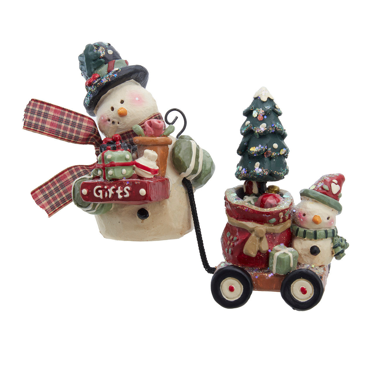 4" Snow Town Gift Give Snowman Table Piece