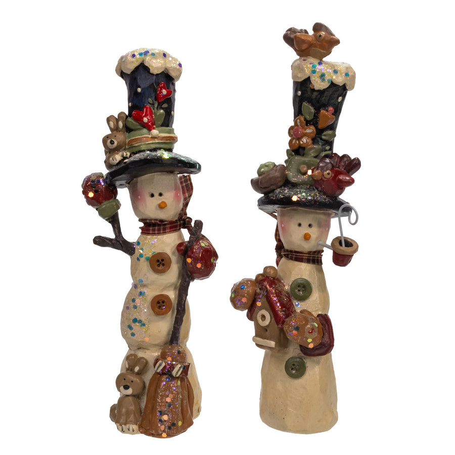 8.5-9.25" Snow Town Snowman Table Piece