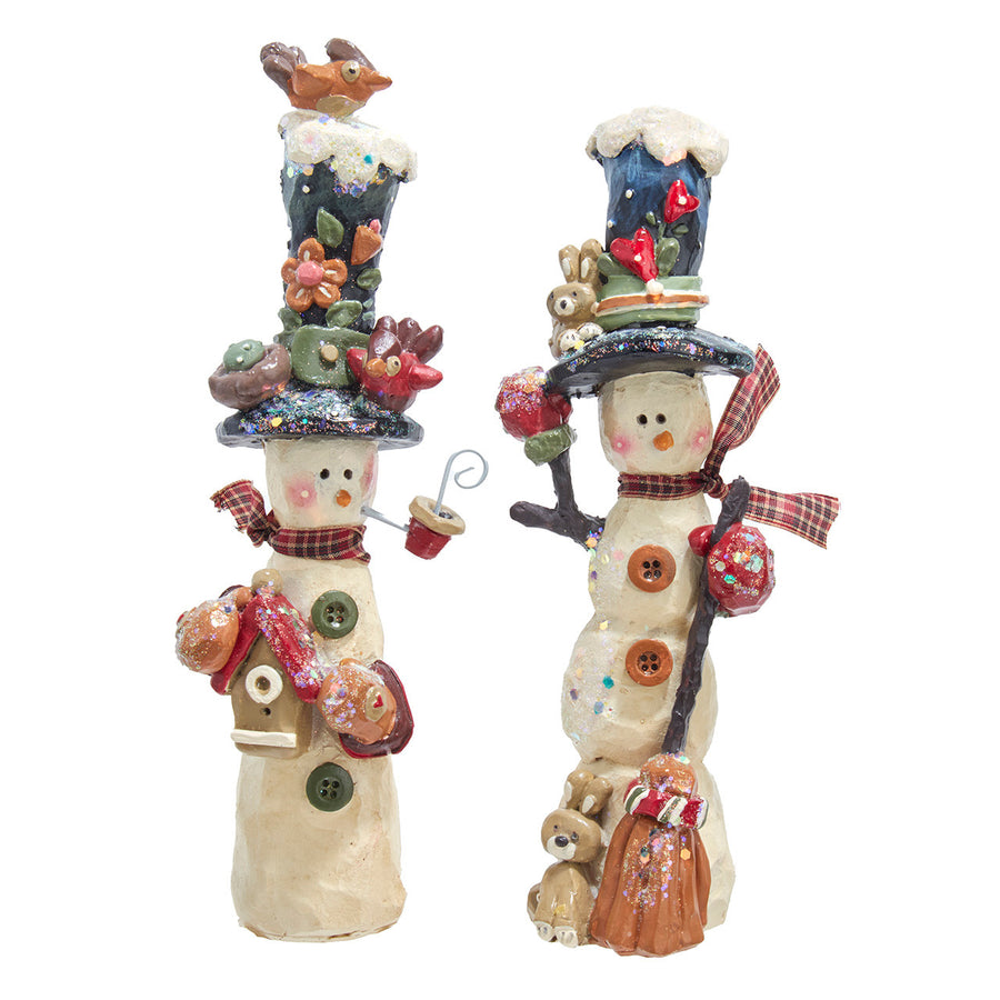8.5-9.25" Snow Town Snowman Table Piece