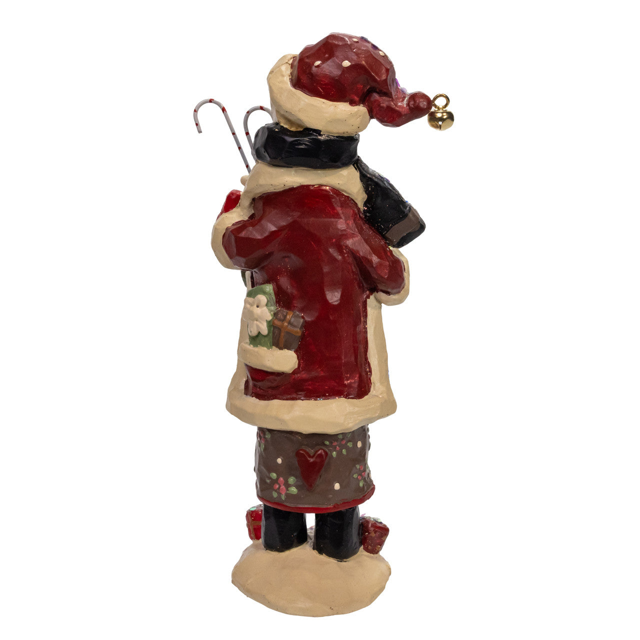 9" Snow Town Santa With Gift & Snowman Table Piece