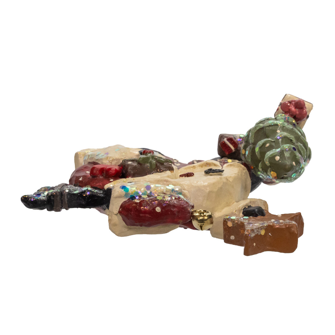 6.75" Snow Town Santa With Tree Table Piece