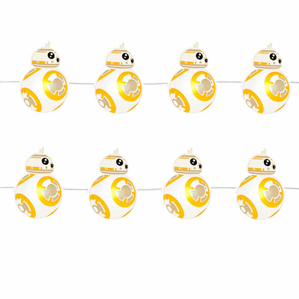 9' Battery Operated 20L Star Wars™ BB-8 Fairy LED Light Set In PDQ