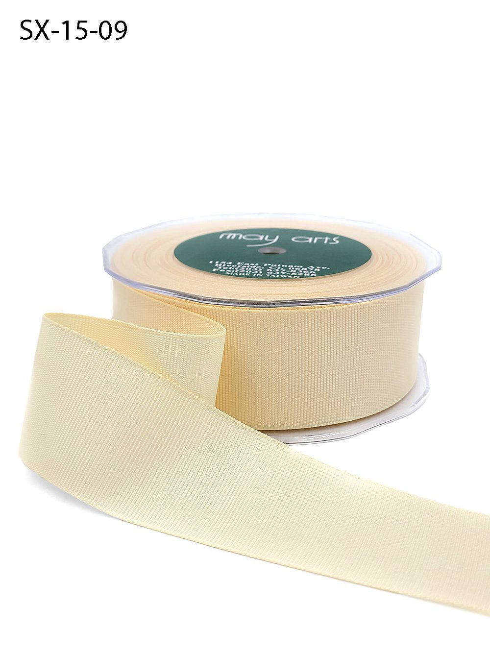 ~1.5 Inch Heavy-Weight (higher thread count) Classic Grosgrain Ribbon with Woven Edge – SX-15-09 Ivory