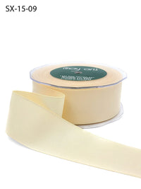 ~1.5 Inch Heavy-Weight (higher thread count) Classic Grosgrain Ribbon with Woven Edge – SX-15-09 Ivory