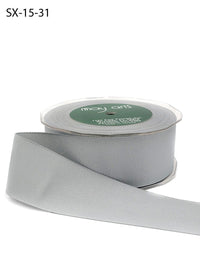 ~1.5 Inch Heavy-Weight (higher thread count) Classic Grosgrain Ribbon with Woven Edge – SX-15-31 Silver