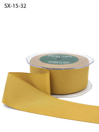 ~1.5 Inch Heavy-Weight (higher thread count) Classic Grosgrain Ribbon with Woven Edge – SX-15-32 Antique Gold