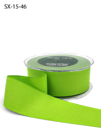 ~1.5 Inch Heavy-Weight (higher thread count) Classic Grosgrain Ribbon with Woven Edge – SX-15-46 Parrot Green