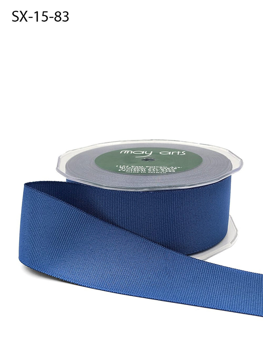 ~1.5 Inch Heavy-Weight (higher thread count) Classic Grosgrain Ribbon with Woven Edge – SX-15-83 Slate Blue