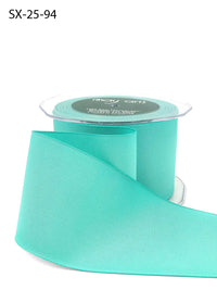 ~2.5 Inch Heavy-Weight (higher thread count) Classic Grosgrain Ribbon with Woven Edge – SX-25-94 robin’s egg blue