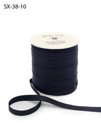 3/8 Inch Heavy-Weight (higher thread count) Classic Grosgrain Ribbon with Woven Edge – SX-38-10 BLACK