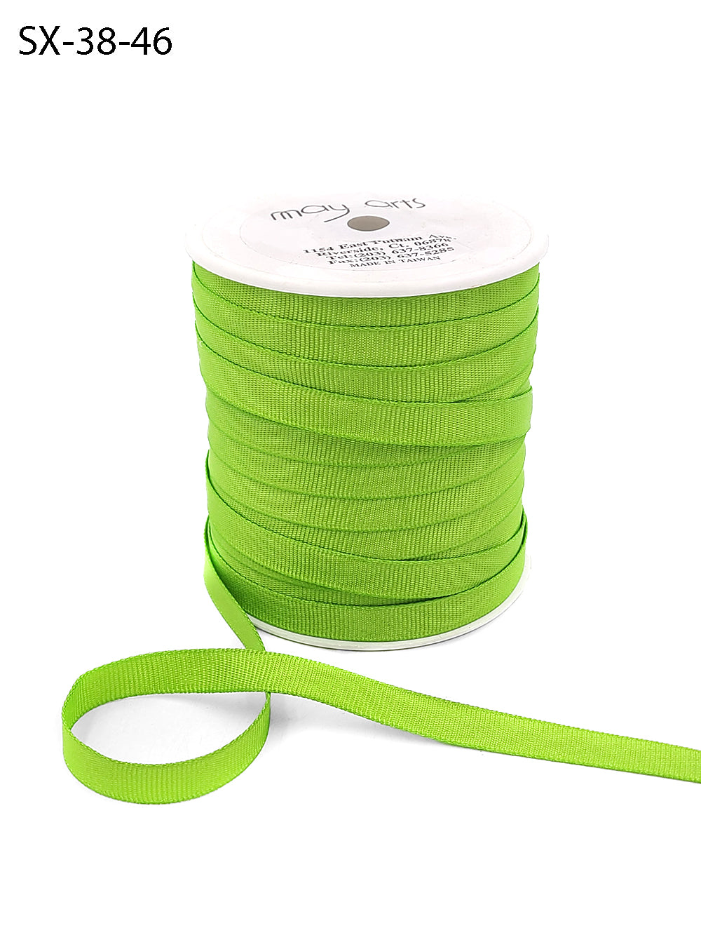 3/8 Inch Heavy-Weight (higher thread count) Classic Grosgrain Ribbon with Woven Edge – SX-38-46 PARROT GREEN