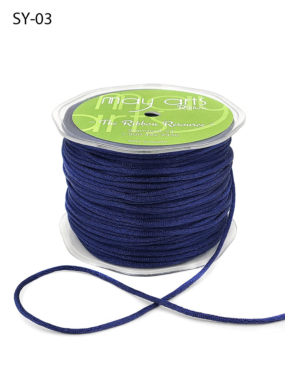 1/8 Inch Satin String Cord Ribbon – SY03 – NAVY