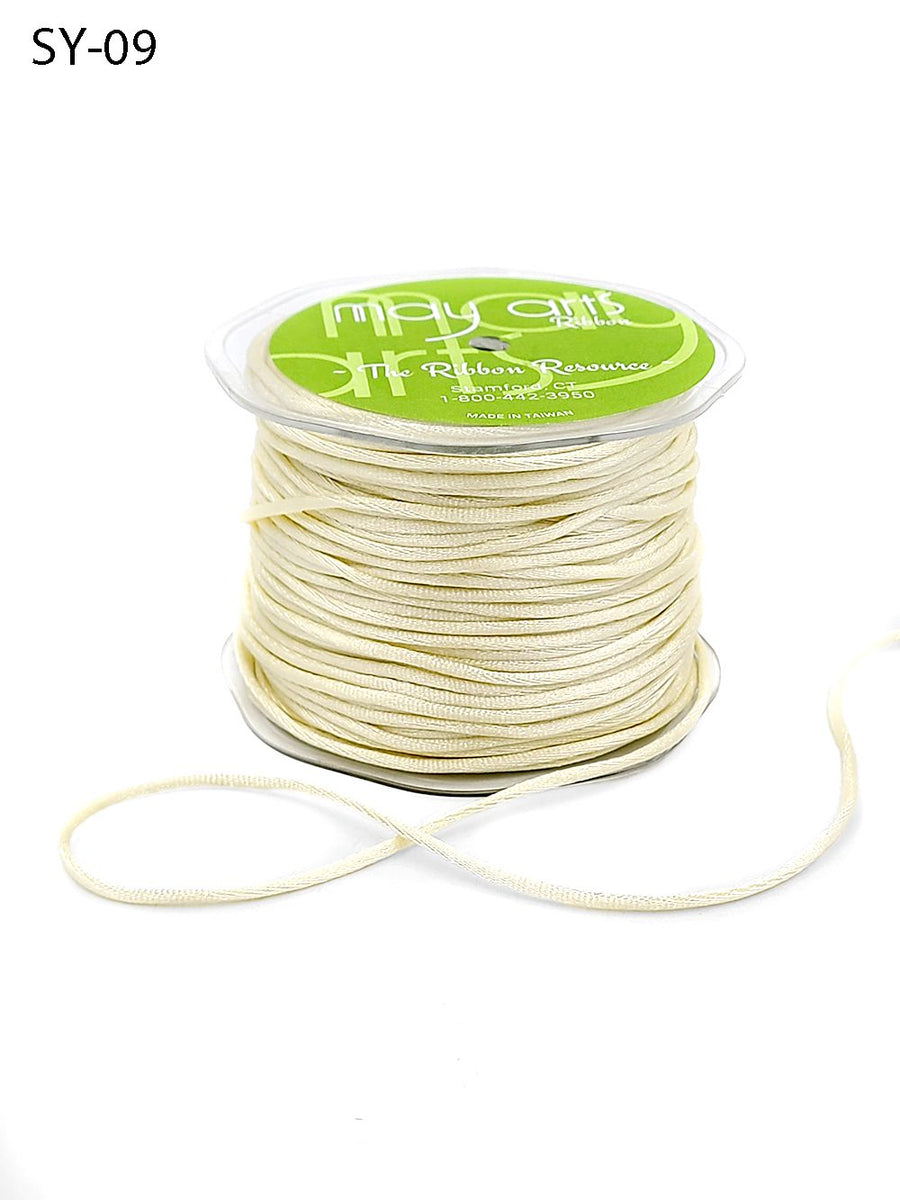 1/8 Inch Satin String Cord Ribbon – SY09 – IVORY