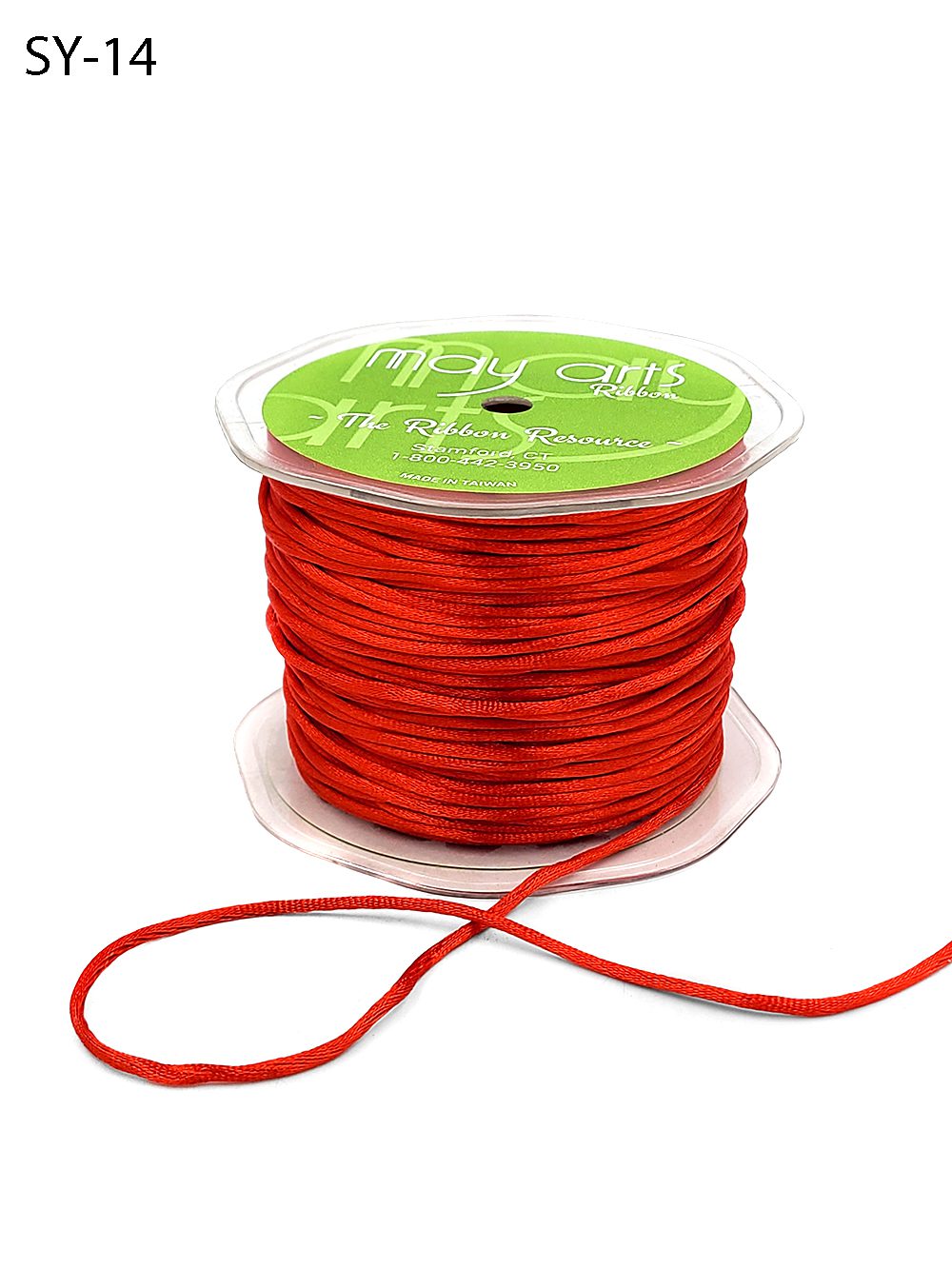1/8 Inch Satin String Cord Ribbon – SY14 – RED