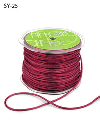 1/8 Inch Satin String Cord Ribbon – SY25 – BURGUNDY