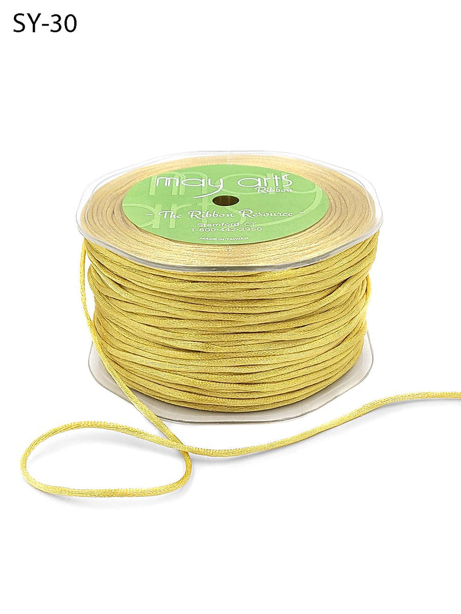 1/8 Inch Satin String Cord Ribbon – SY30 – GOLD