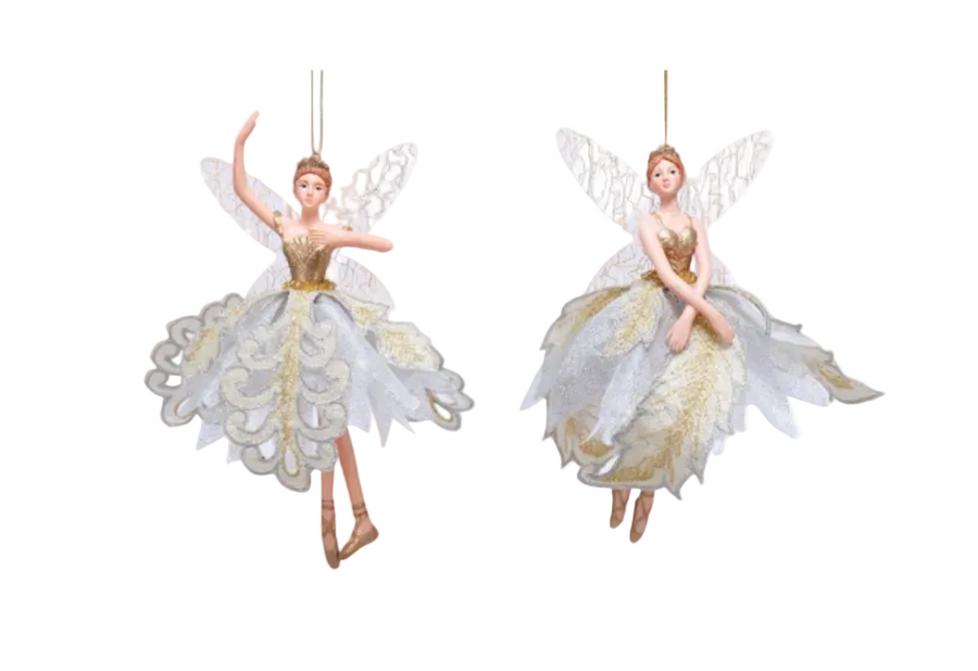Silver and Gold Ballerina Fairies (Set of 2)
