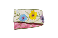 Pre-Order 2026- SPRING- APPLIQUED FLOWER ON TWEED CHECK BACKING 4