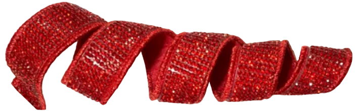 Pre-Order 2026- Red Bling Double-Sided Wired Ribbon